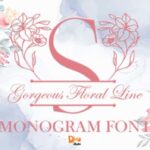 Gorgeous Floral Line Monogram Font - Featured Image