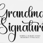 Grandma Signature Font - Featured Image