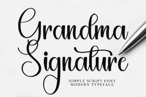 Grandma Signature Font - Featured Image