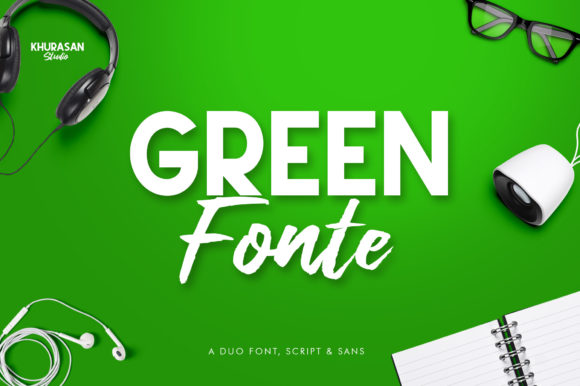Green Fonte Duo Font - Featured Image