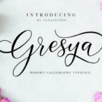 Gresya Script Font - Featured Image