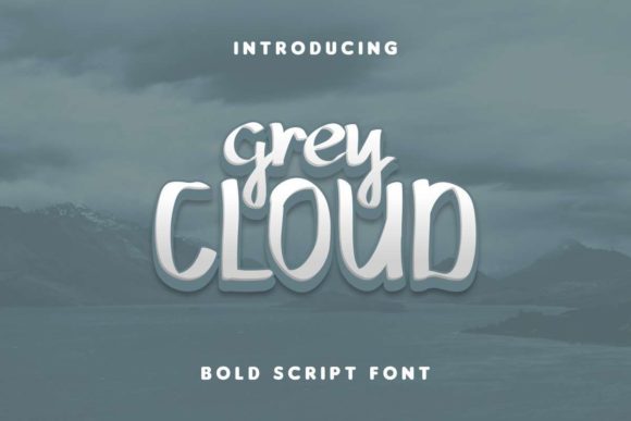 Grey Cloud Font - Featured Image