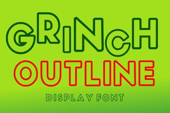 Grinch Outline Font - Featured Image