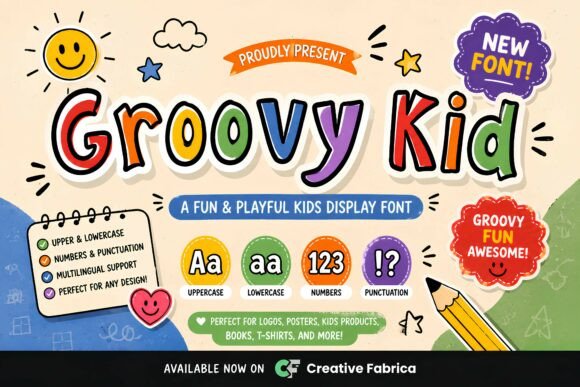 Groovy Kid Font - Featured Image