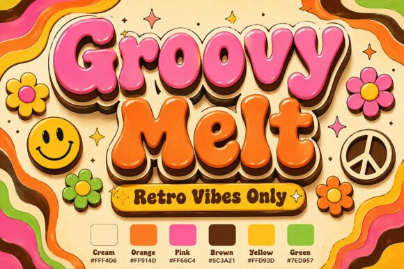 Groovy Melt Font - Featured Image