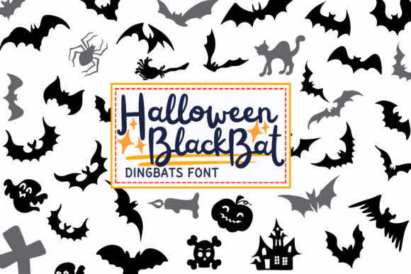 Halloween Black Bat Font - Featured Image