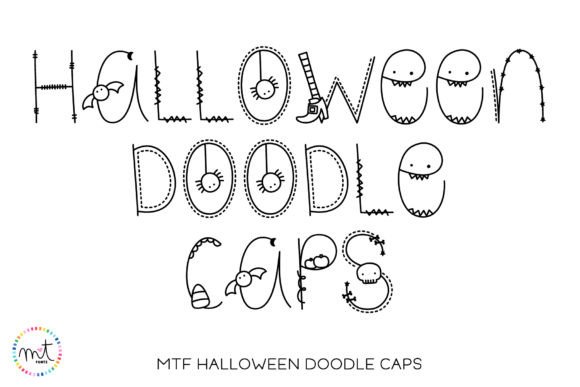 Halloween Doodle Caps Font - Featured Image