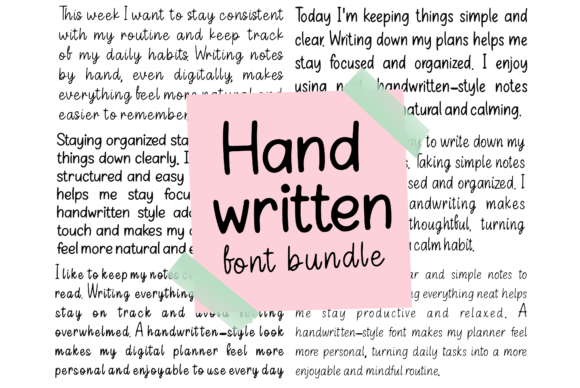 Handwritten Font Bundle Font - Featured Image