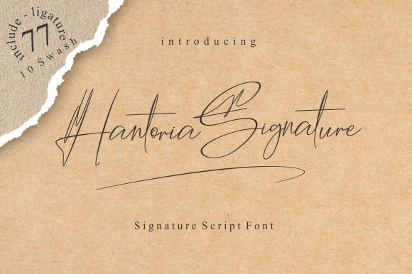Hantoria Signature Font - Featured Image