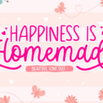 Happiness is Homemade Font - Featured Image
