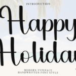 Happy Holiday Font - Featured Image