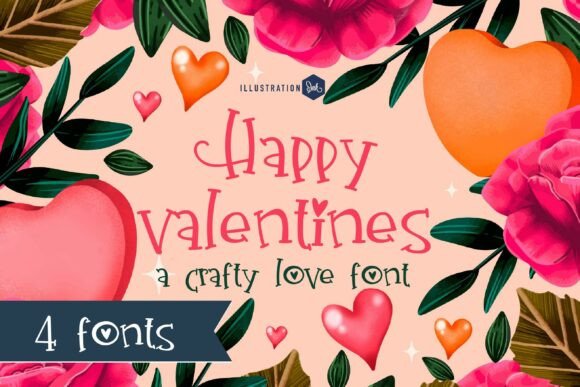 Happy Valentines Font - Featured Image