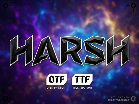 Harsh Font - Featured Image