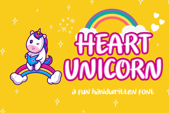 Heart Unicorn Font - Featured Image