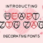 Heart Zig Zag Font - Featured Image