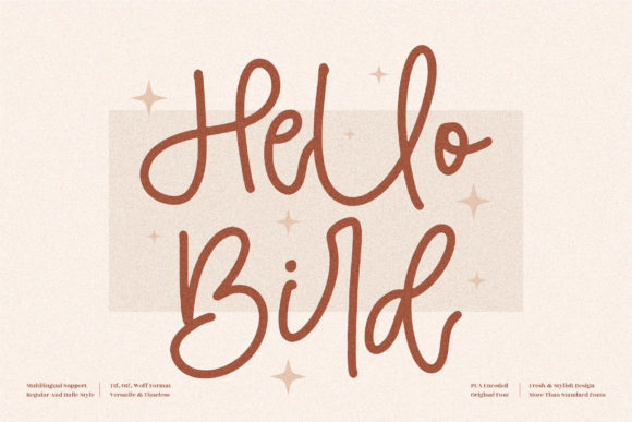 Hello Bird Font - Featured Image