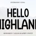 Hello Highland Font - Featured Image