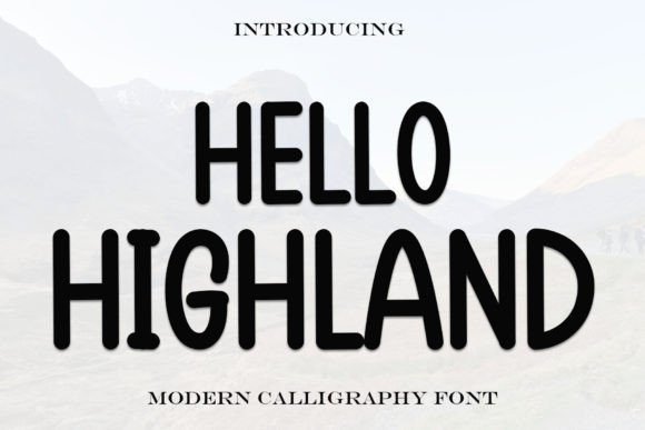 Hello Highland Font - Featured Image