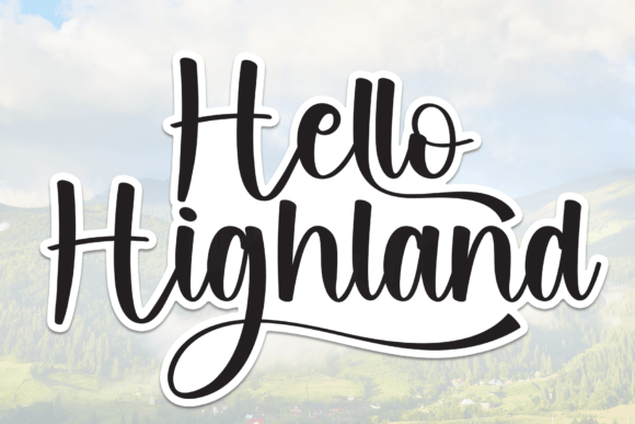 Hello Highland Font - Featured Image
