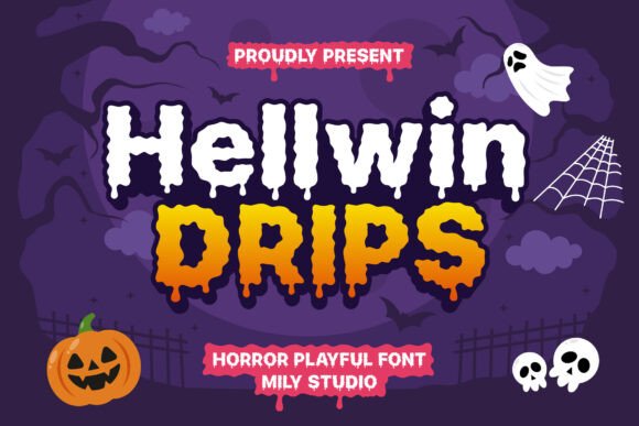 Hellwin Drips Font - Featured Image