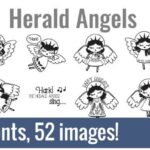 Herald Angels Dingbats Font - Featured Image