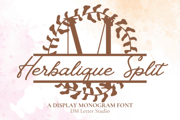 Herbalique Split Monogram Font - Featured Image