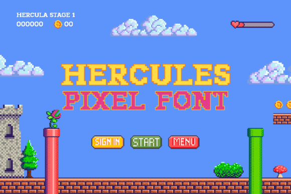 Hercules Pixel Font - Featured Image