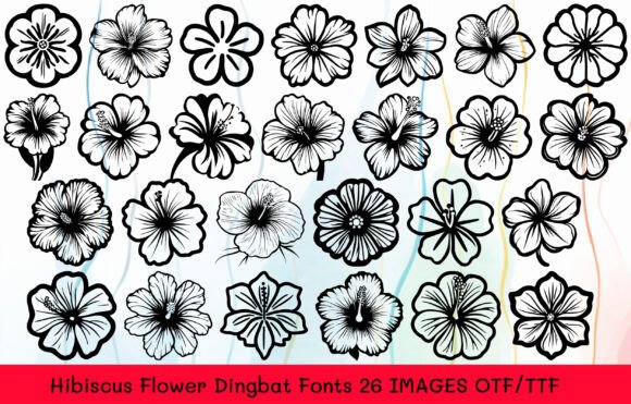 Hibiscus Flower Font - Featured Image